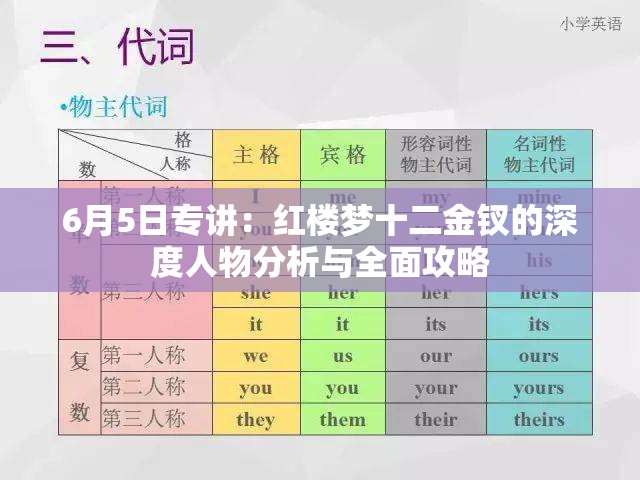 6月5日专讲：红楼梦十二金钗的深度人物分析与全面攻略