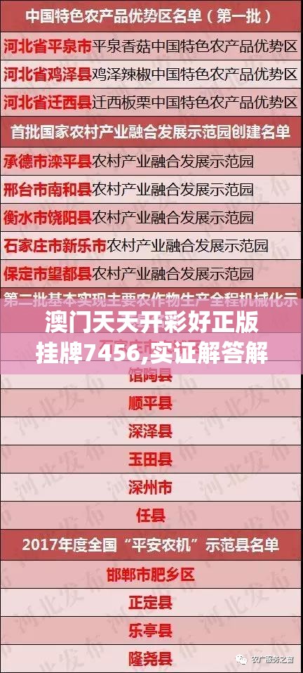 澳门天天开彩好正版挂牌7456,实证解答解释落实_单人版.8.820