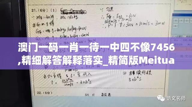 澳门一码一肖一待一中四不像7456,精细解答解释落实_精简版Meituan.3.317