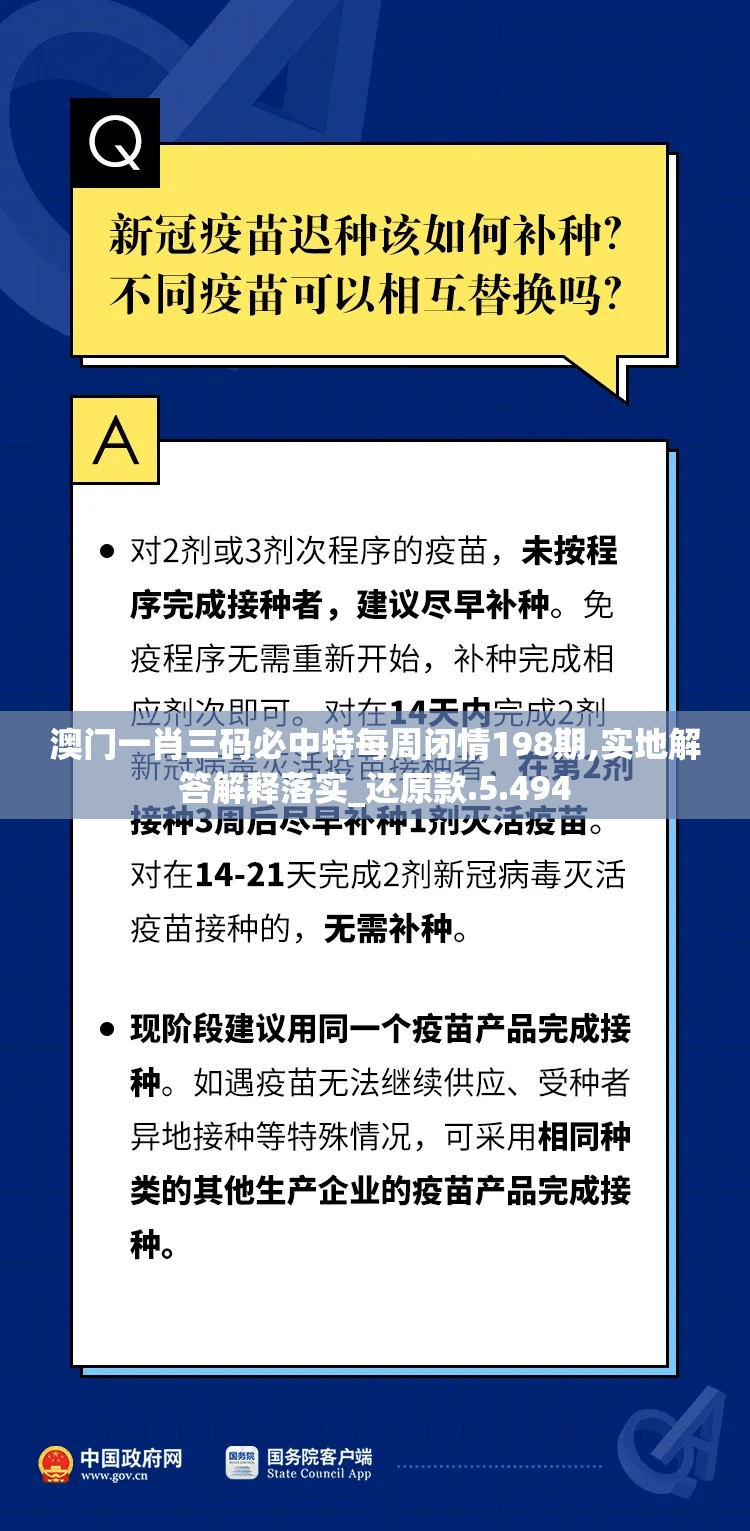 澳门一肖三码必中特每周闭情198期,实地解答解释落实_还原款.5.494